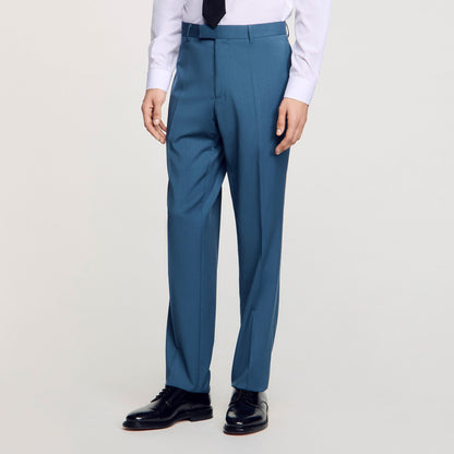 Sandro Wool suit trousers Thunderstorm Blue