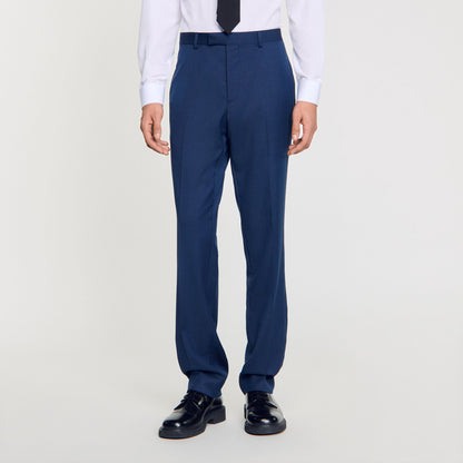 Sandro Wool suit trousers Royal Blue
