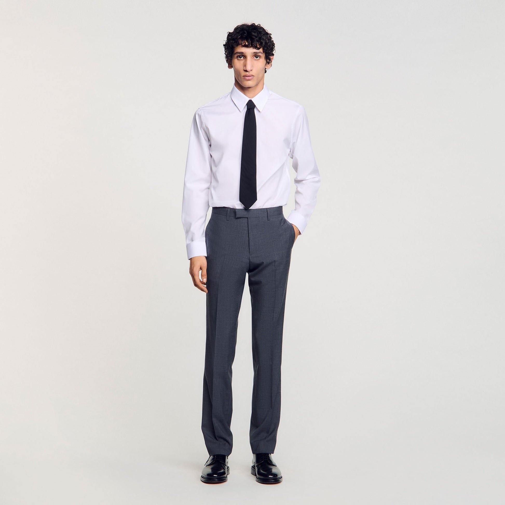 Sandro Wool suit trousers Mocked Grey