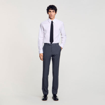 Sandro Wool suit trousers Mocked Grey