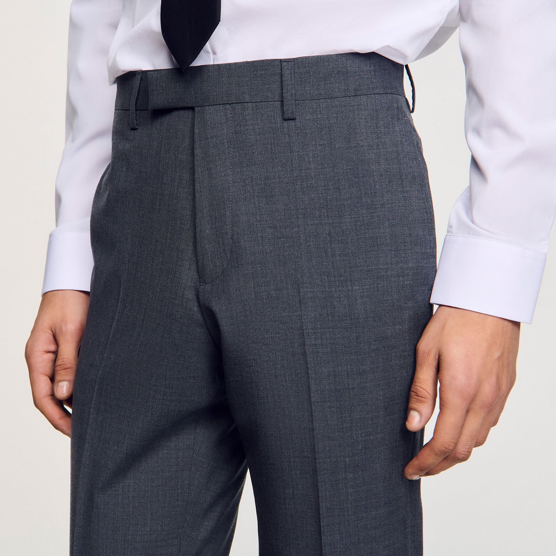 Sandro Wool suit trousers Mocked Grey