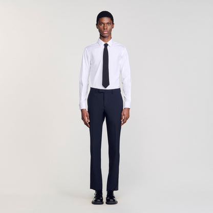Sandro Wool suit trousers Navy Blue