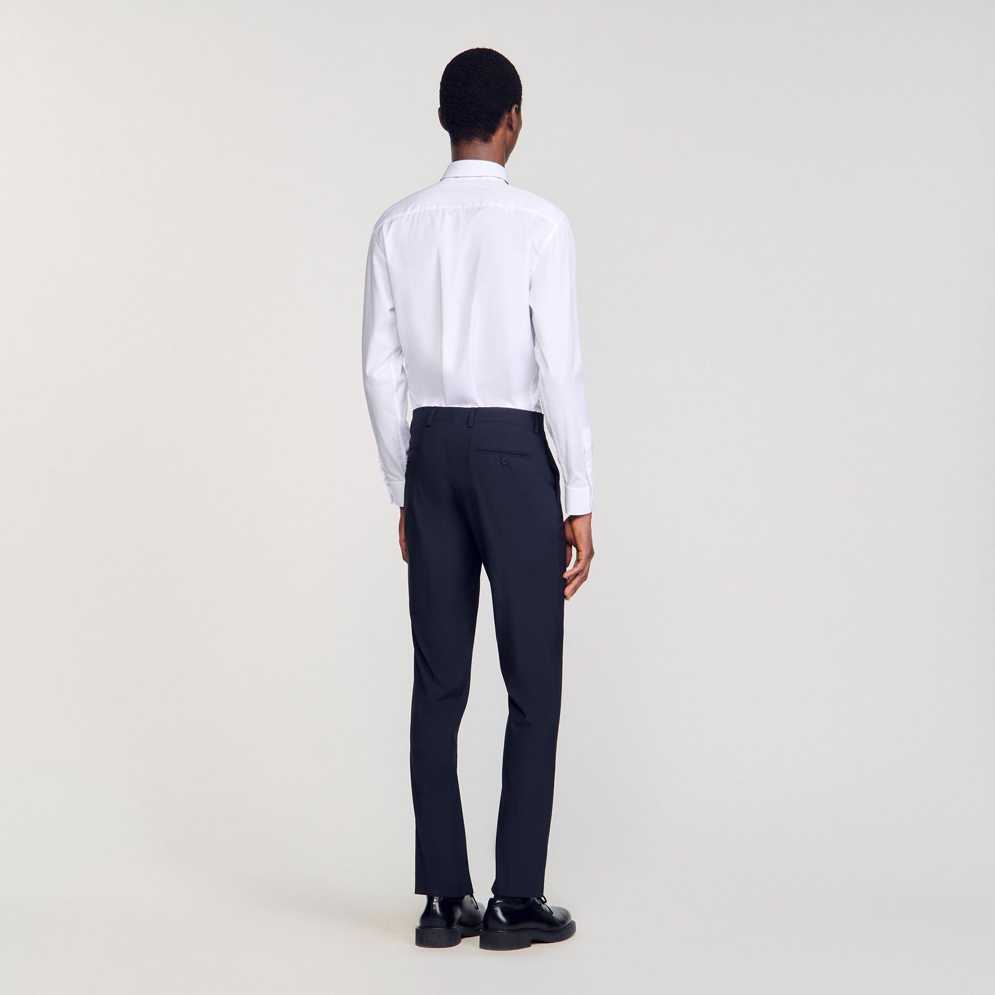 Sandro Wool suit trousers Navy Blue