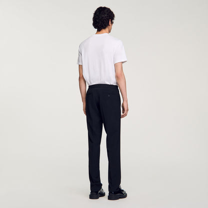 Sandro Straight-leg trousers Black