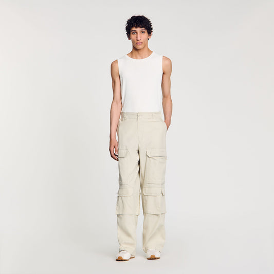 Sandro Cargo trousers Aluminum