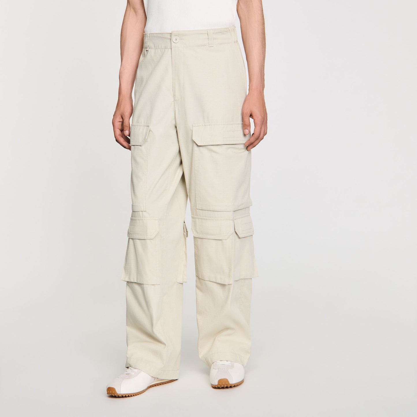 Sandro Cargo trousers Aluminum