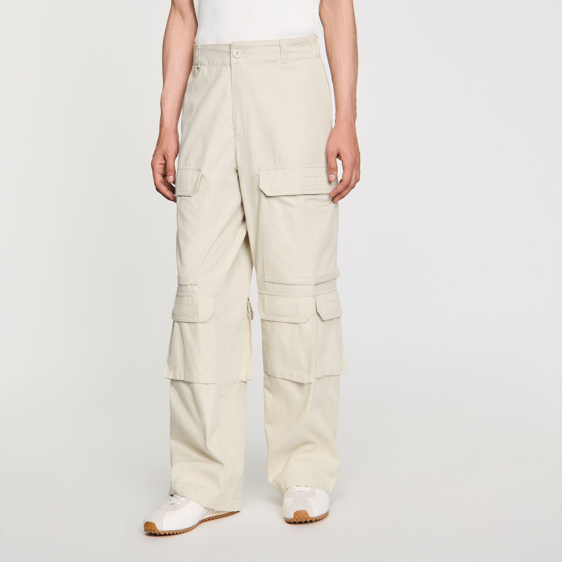 Sandro Cargo trousers Aluminum