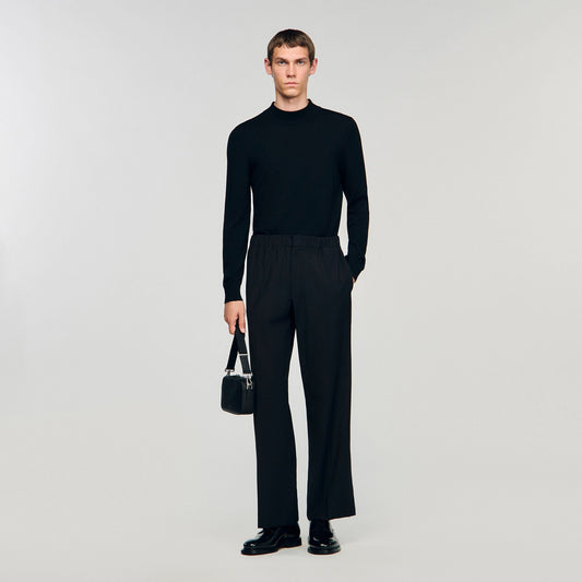 Sandro Wide-leg trousers Black