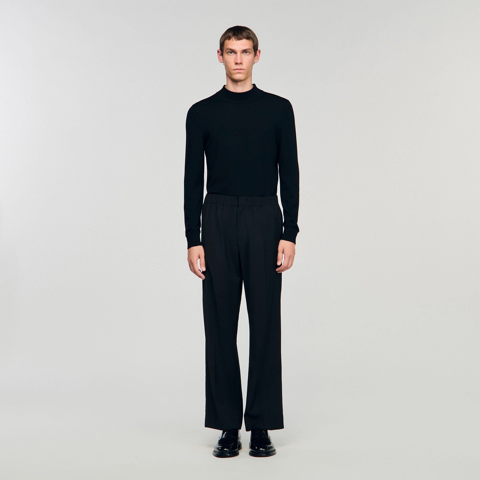 Sandro Wide-leg trousers Black