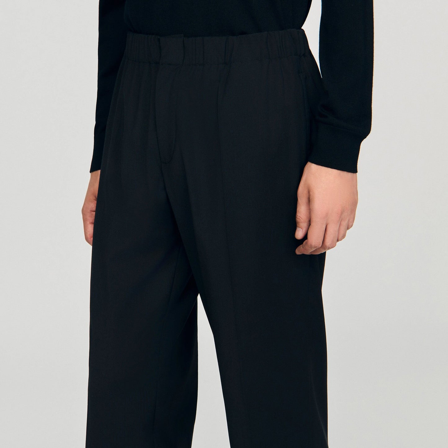Sandro Wide-leg trousers Black