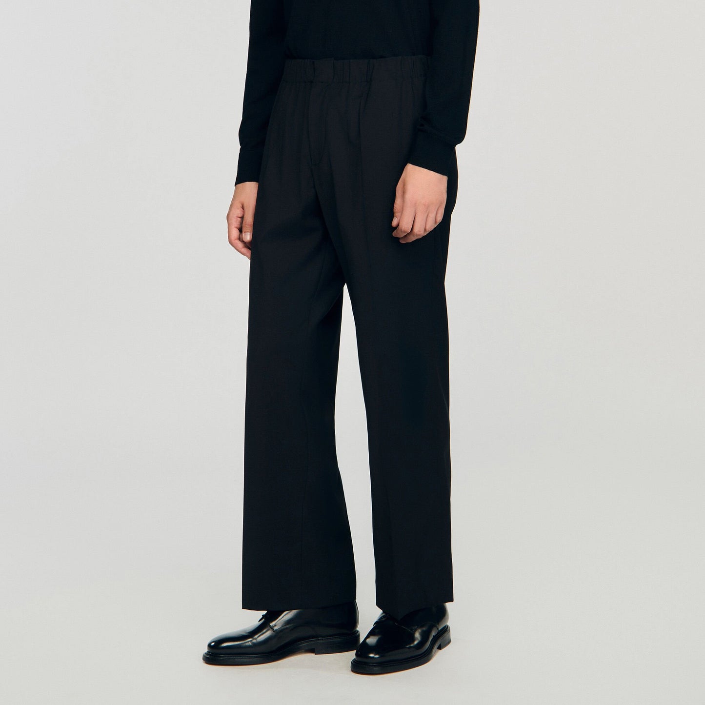 Sandro Wide-leg trousers Black