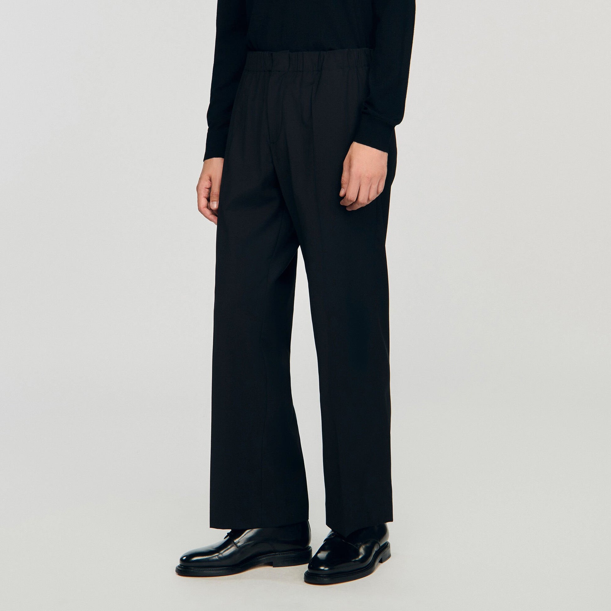 Sandro Wide-leg trousers Black