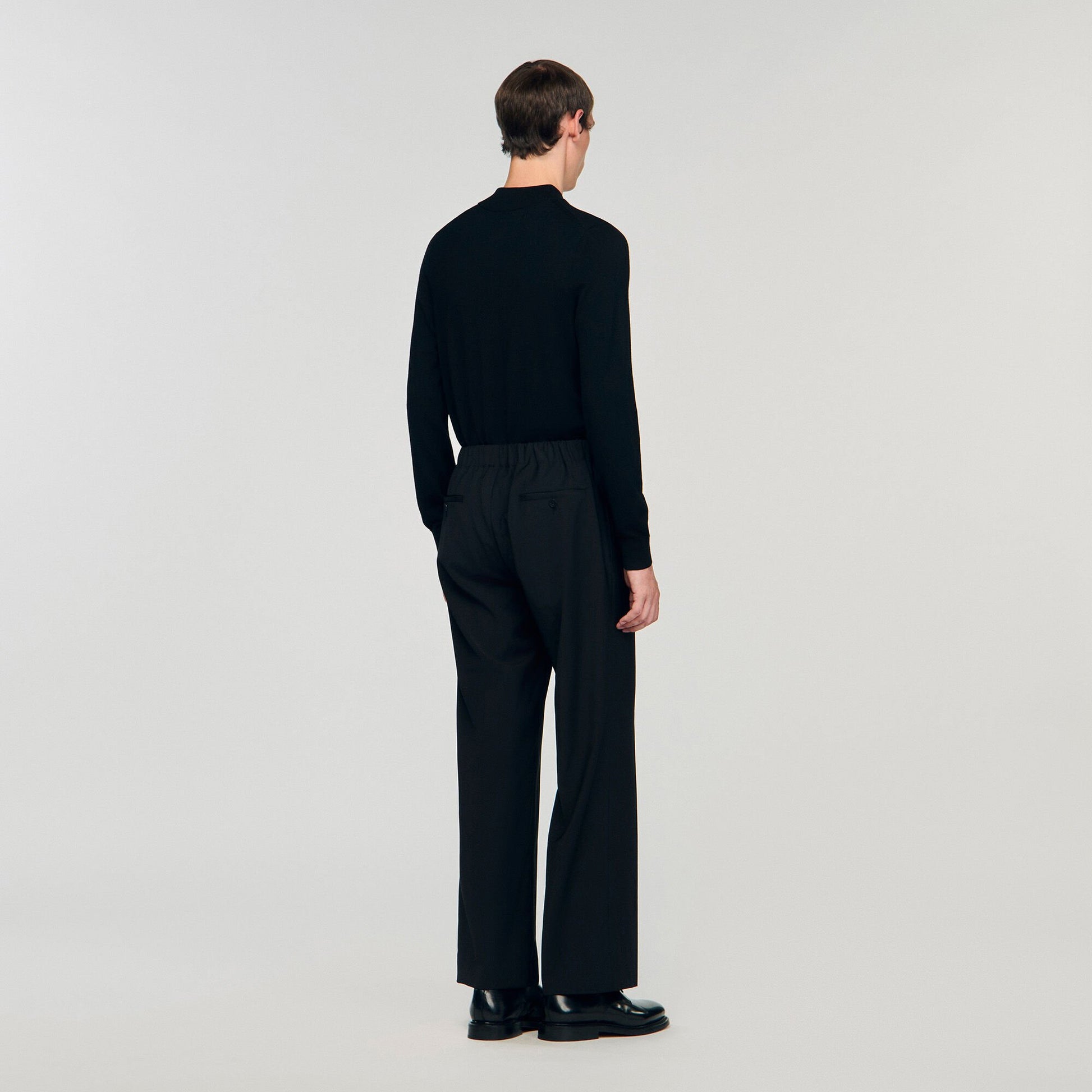 Sandro Wide-leg trousers Black