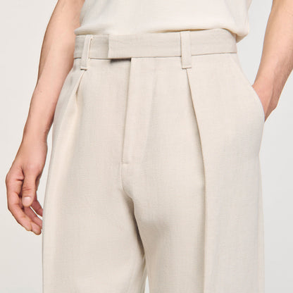 Sandro Wide-leg trousers with creases Oats