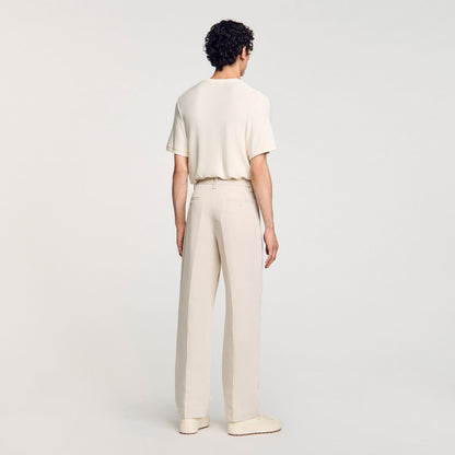 Sandro Wide-leg trousers with creases Oats