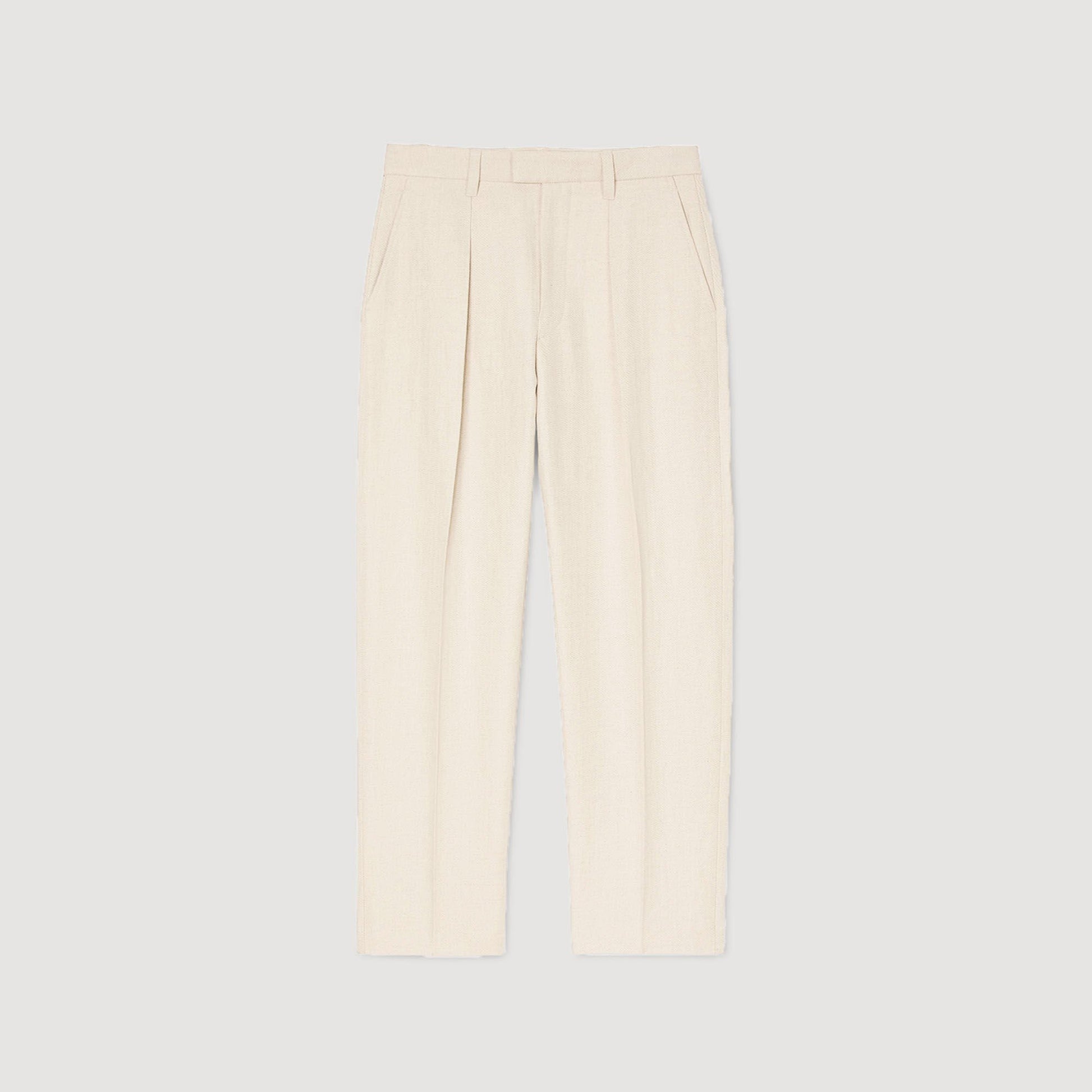 Sandro Wide-leg trousers with creases Oats