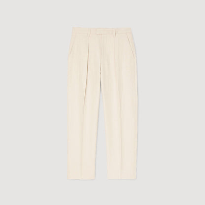 Sandro Wide-leg trousers with creases Oats