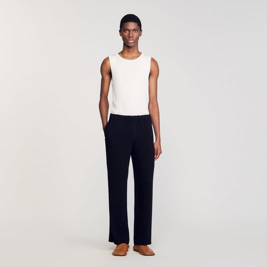 Sandro Pleated trousers Black
