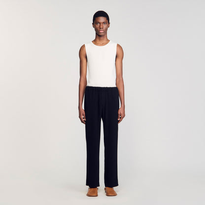 Sandro Pleated trousers Black