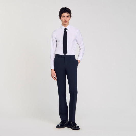 Sandro Wool suit trousers Midnight Blue