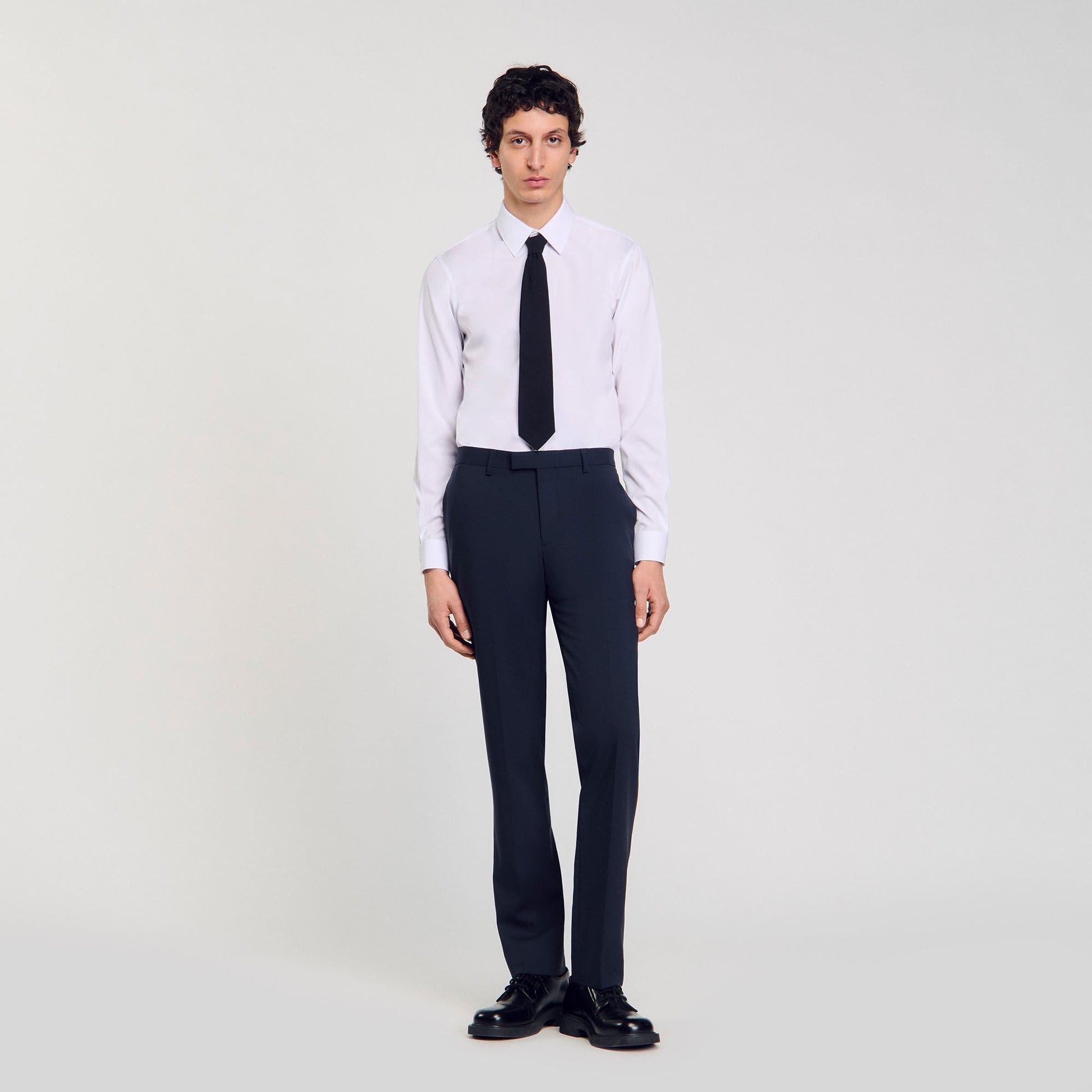 Sandro Wool suit trousers Midnight Blue