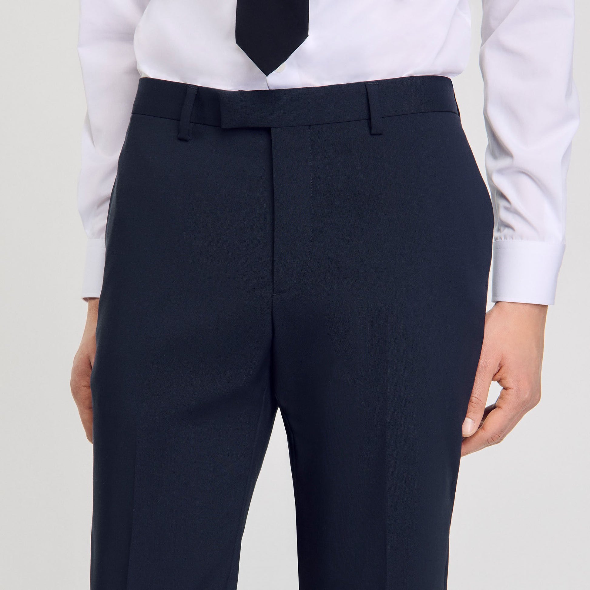 Sandro Wool suit trousers Midnight Blue