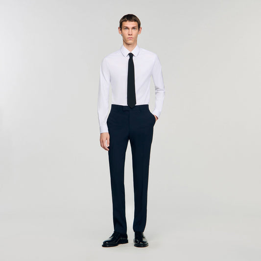 Sandro Wool suit trousers Navy Blue
