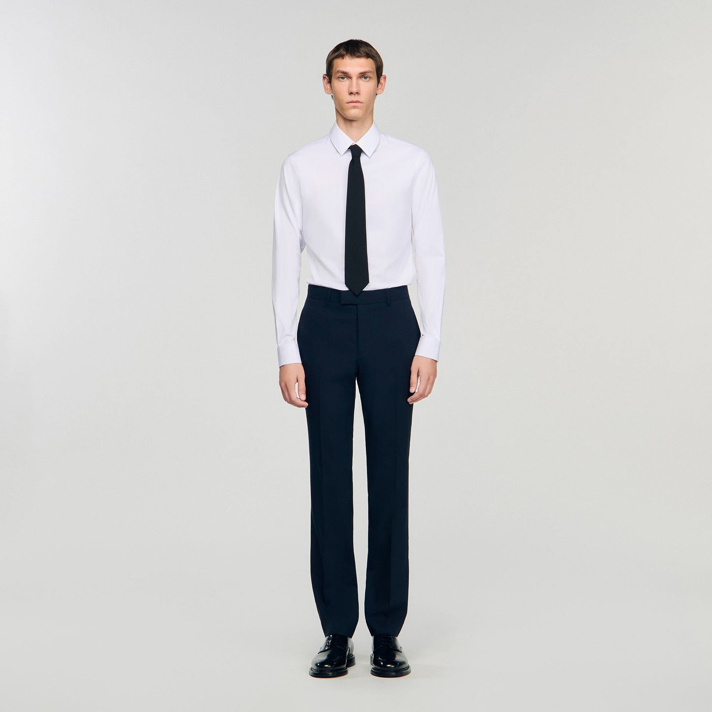 Sandro Wool suit trousers Navy Blue