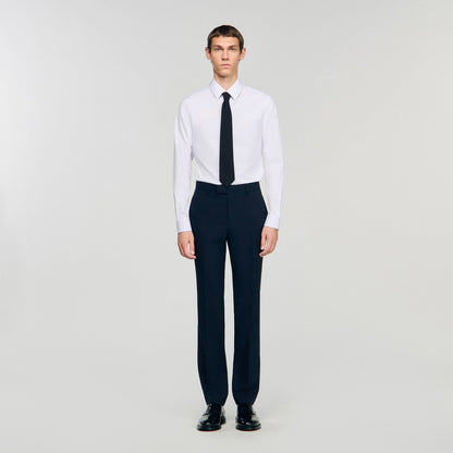 Sandro Wool suit trousers Navy Blue
