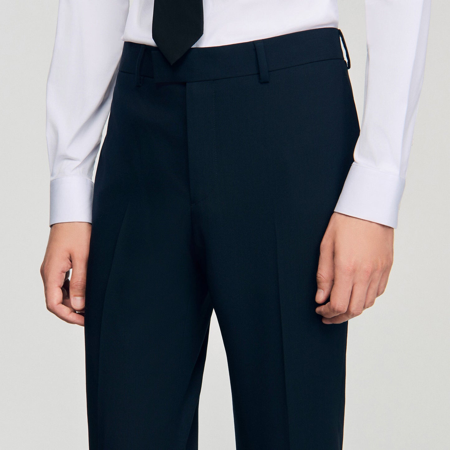 Sandro Wool suit trousers Navy Blue