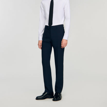 Sandro Wool suit trousers Navy Blue
