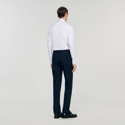 Sandro Wool suit trousers Navy Blue