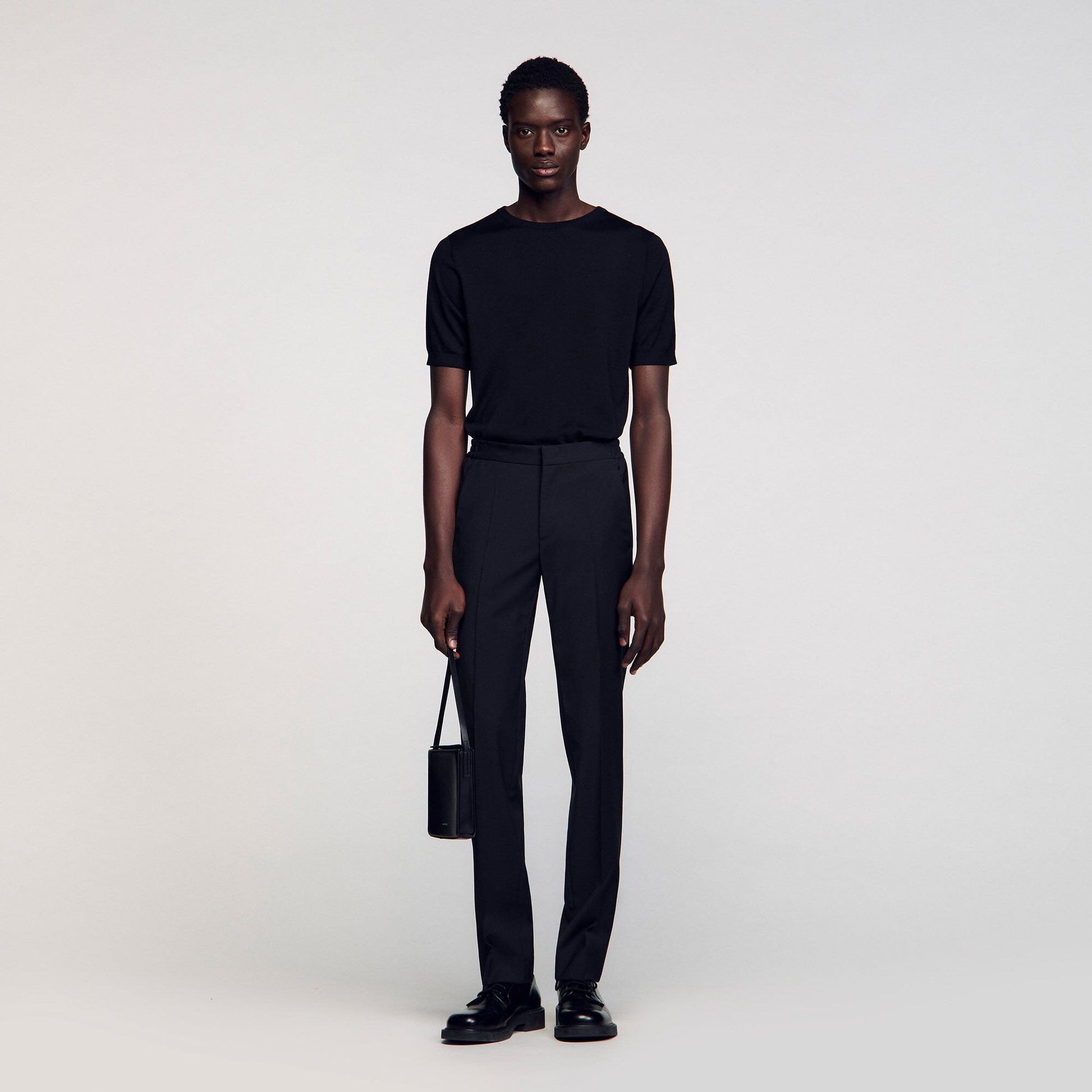 Sandro Elasticated trousers Black