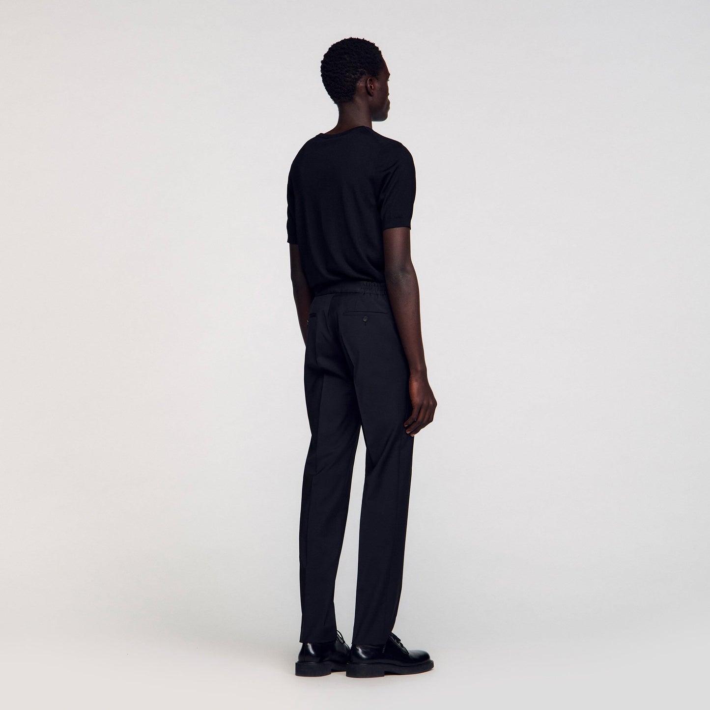 Sandro Elasticated trousers Black