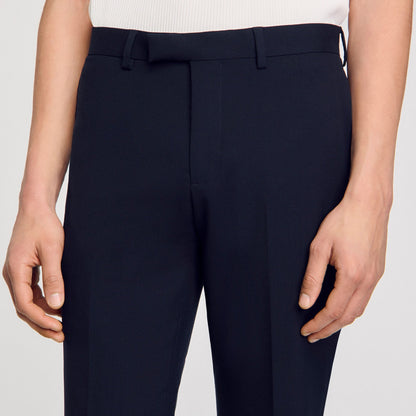 Sandro Wool suit trousers Navy Blue