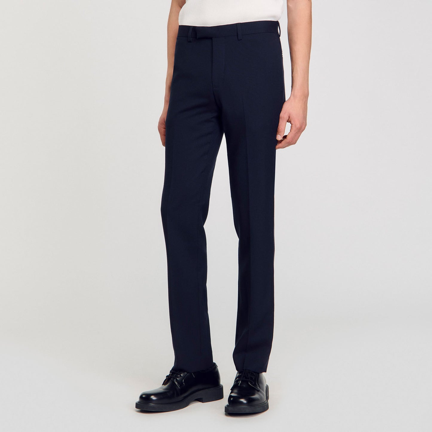 Sandro Wool suit trousers Navy Blue