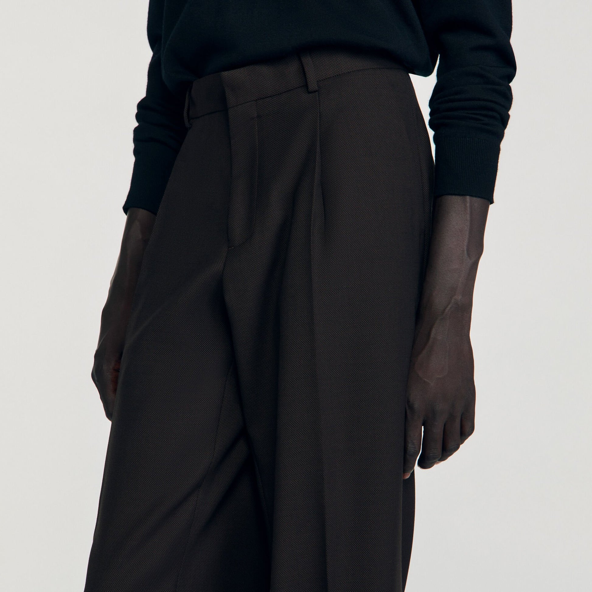 Sandro Wool suit trousers Chocolate