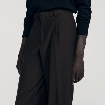 Sandro Wool suit trousers Chocolate