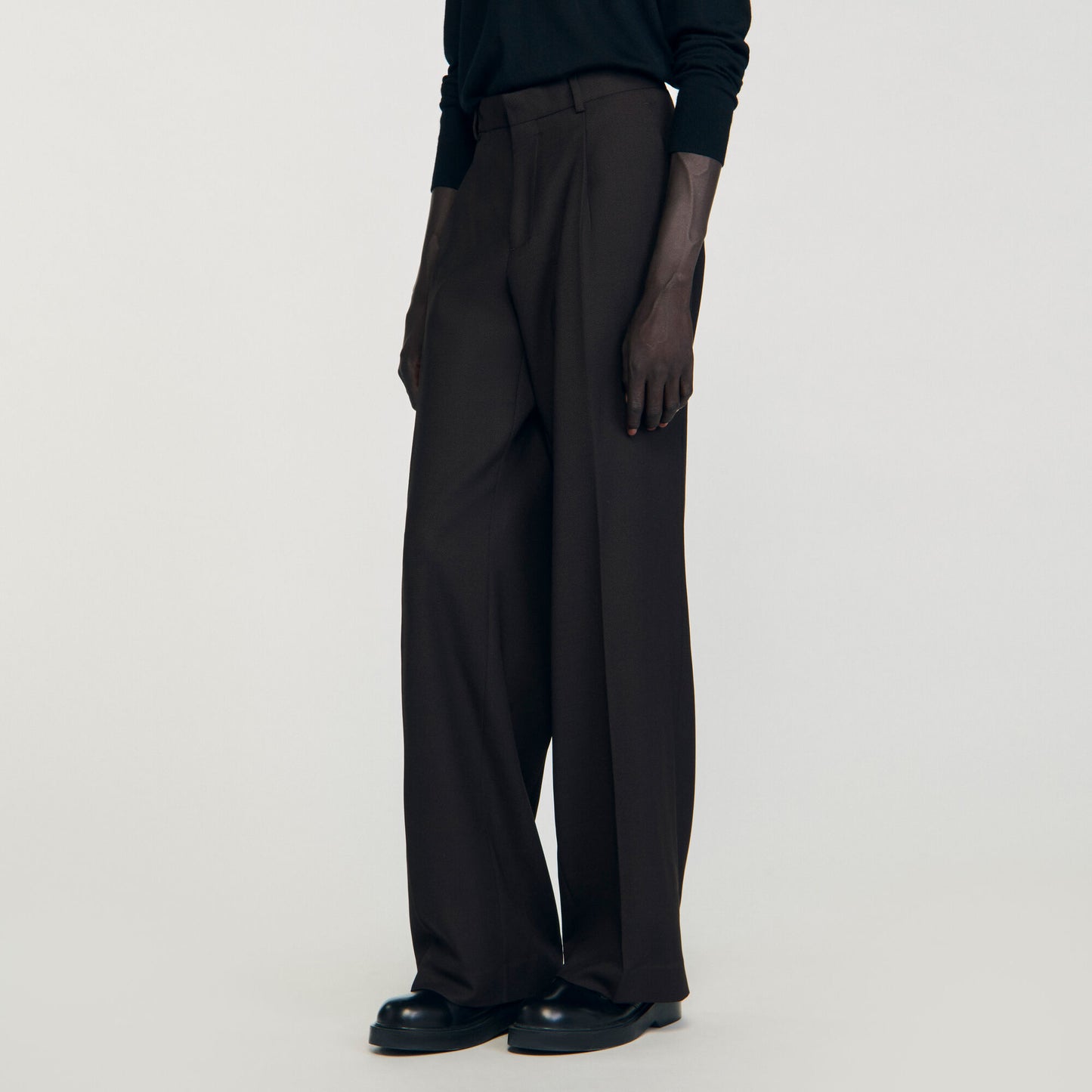 Sandro Wool suit trousers Chocolate