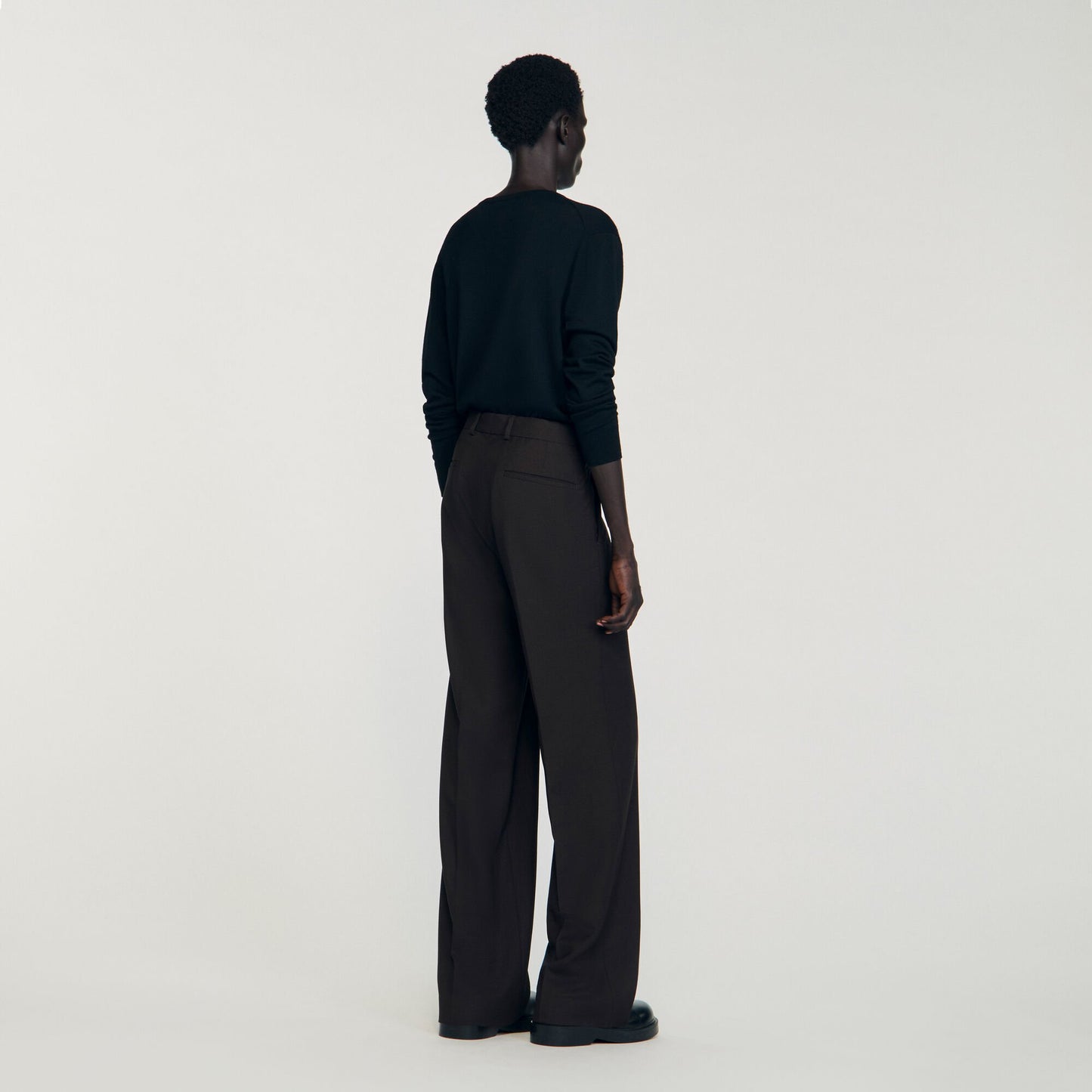 Sandro Wool suit trousers Chocolate