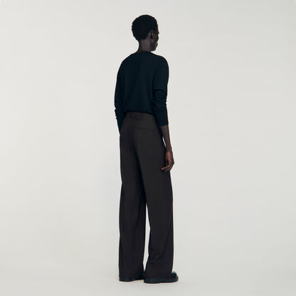 Sandro Wool suit trousers Chocolate