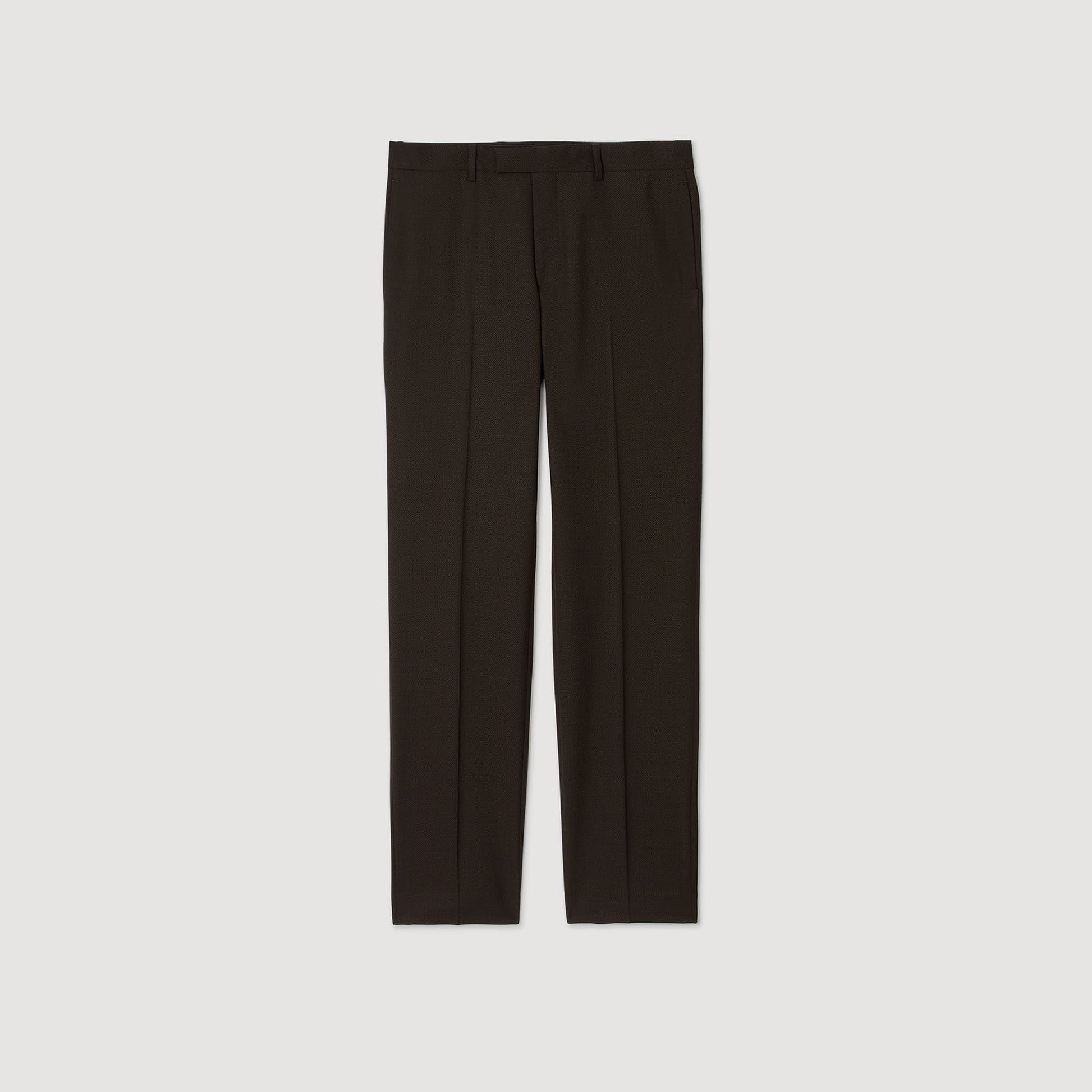 Sandro Wool suit trousers Chocolate
