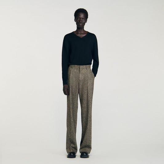 Sandro Wide-leg suit trousers String Chine