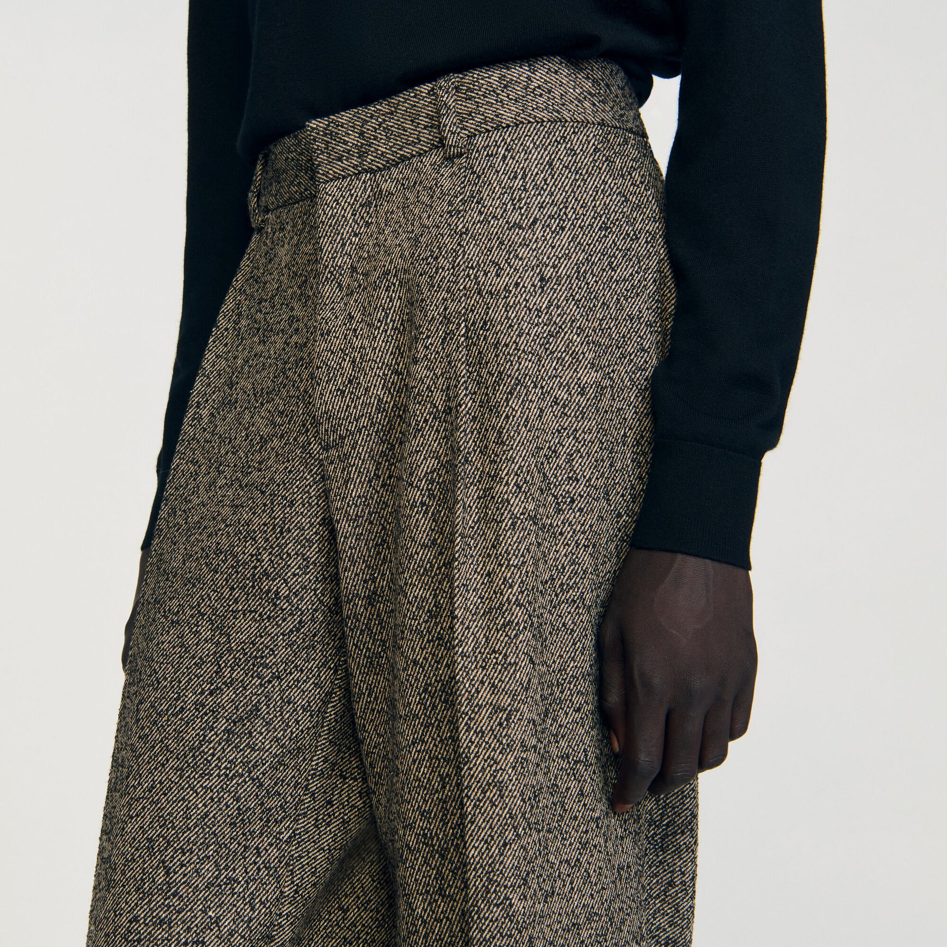 Sandro Wide-leg suit trousers String Chine