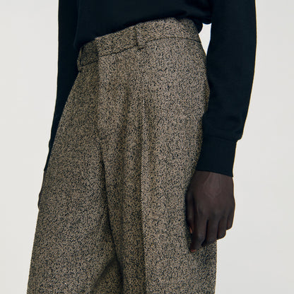 Sandro Wide-leg suit trousers String Chine