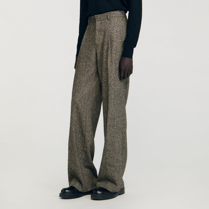 Sandro Wide-leg suit trousers String Chine