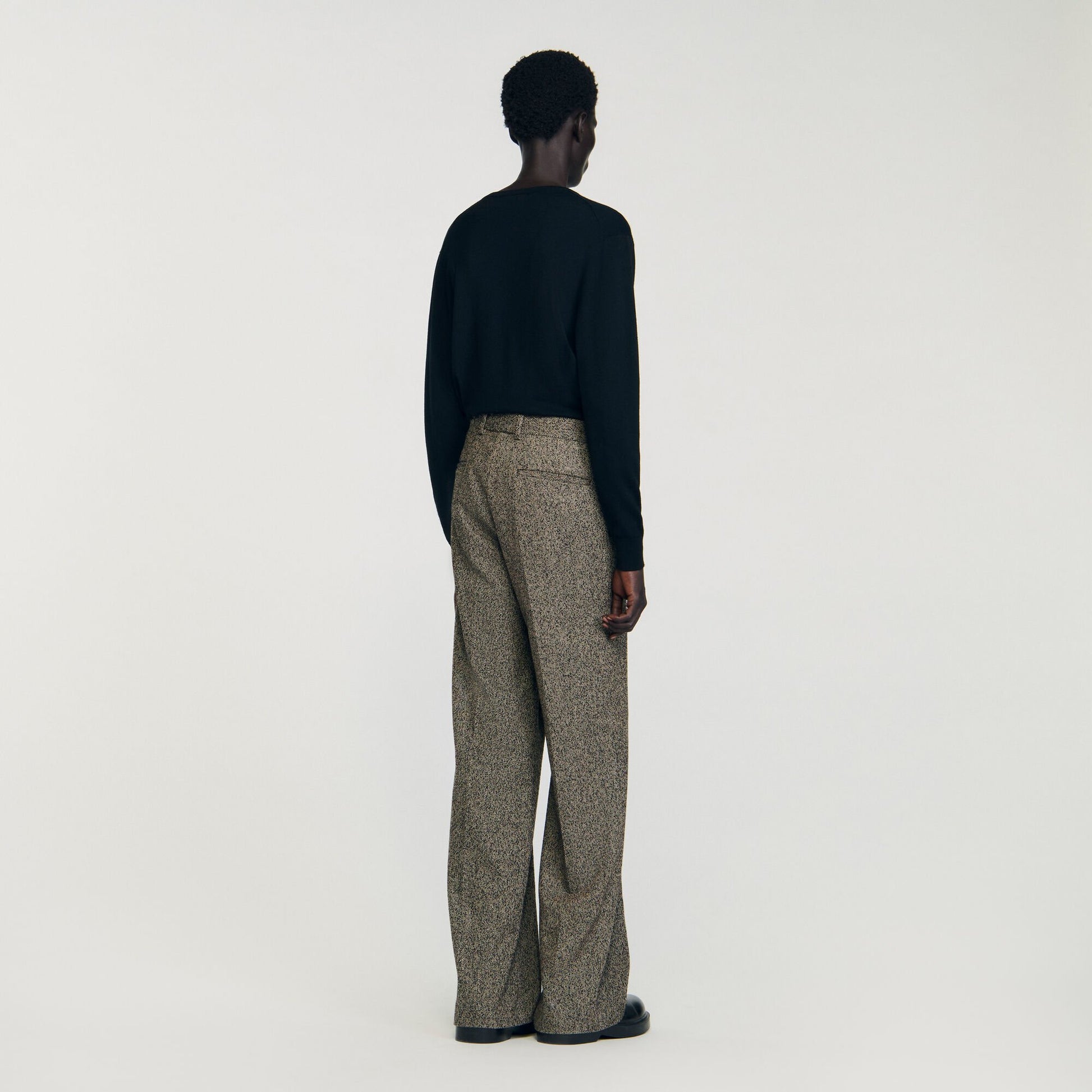 Sandro Wide-leg suit trousers String Chine