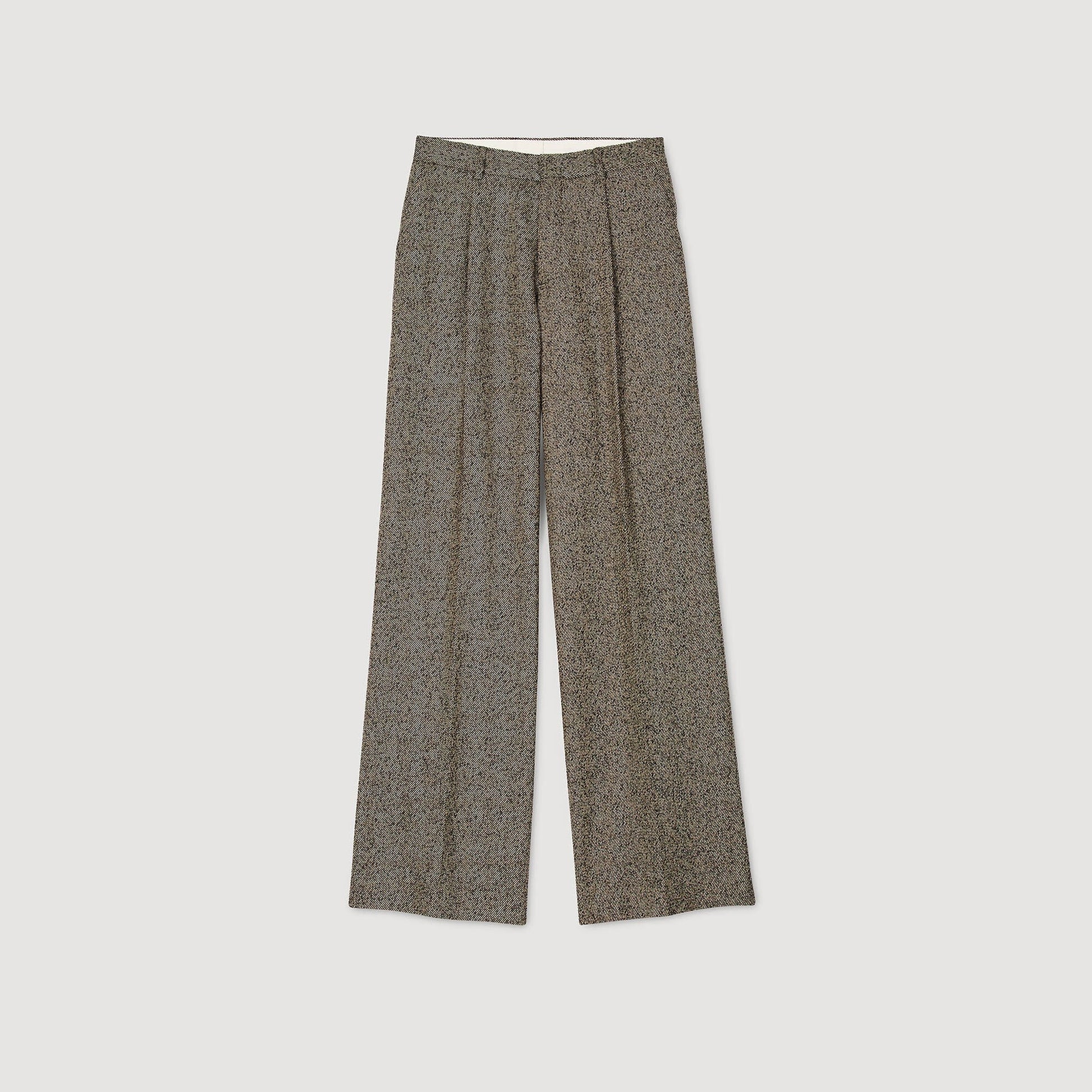 Sandro Wide-leg suit trousers String Chine