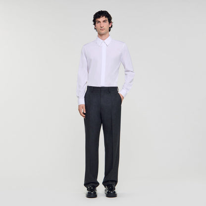 Sandro Wool suit trousers Heather Charcoal