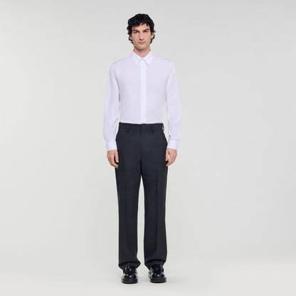 Sandro Wool suit trousers Heather Charcoal